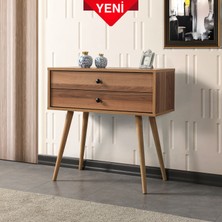 EVMO Home Vita 5205 ( AHŞAP AYAKLI ) Şifonyer , 2 Çekmeceli , Dresuar , Antre , Salon , Söğüt