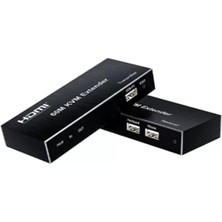 TeknoKapsül Novacom NVC-KVM60 4K 60 Metre Hdmı+Usb+Ir To Cat6 Kvm Extender