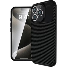 TeknoKapsül Iphone 16 Kılıf Auto Focus Karbon Kapak - Siyah