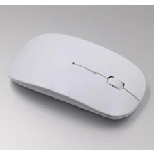 TeknoKapsül Ince USB Bilgisayar Pc Dizüstü Masaüstü Kablosuz Mouse (Beyaz)