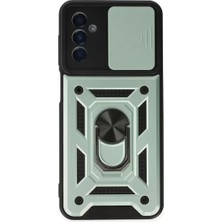 TeknoKapsül Galaxy A04S Kılıf Pars Lens Yüzüklü Silikon - Yeşil