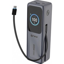 Npo WP001A 2xusb-C,1xusb-C Kablolu LED Ekranlı 205W 27.000MAH Pd Gan3 Smart Powerbank
