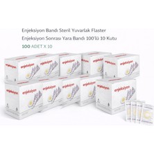 TeknoKapsül Enjeksiyon Bandı Steril Yuvarlak Flaster Enjeksiyon Sonrası Yara Bandı 100’LÜ 10 Kutu