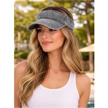 Ekstore Eskitme Vintage %100 Pamuklu Tenisçi Vizör Şapka