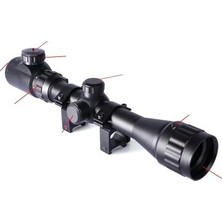 TeknoKapsül 3-9X32AOEG Çift Işık Kırmızı Yeşil Kaynaklı Dürbünü