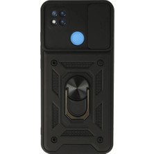 TeknoKapsül 9c Kılıf Pars Lens Yüzüklü - Siyah