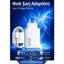 ESD 67W Hızlı Şarj Adaptörü + Type-C Kablo | Süper Hızlı Şarj Cihazı Tüm Cihazlarla Uyumlu
