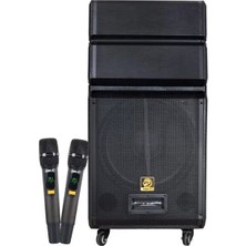 TeknoKapsül Shile SL-1612B Iki El Mikrofonlu-Kumandalı Usb/sd/bt/fm Taşınabilir Hoparlör