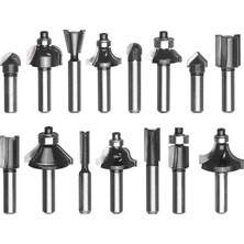 TeknoKapsül 15 Parça Karışık Freze Ucu Seti 8 mm Şaft