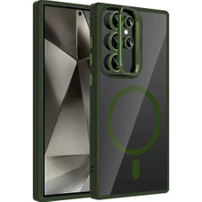 TeknoKapsül Galaxy S24 Remim Lensli Magsafe Standlı Kapak - Koyu Yeşil