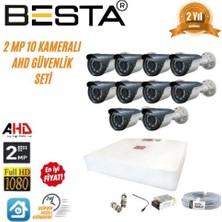 TeknoKapsül 2mp Ahd 1080P Gece Görüşlü 10 Kameralı Güvenlik Sistemi