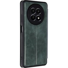 Herşey Trend Herşeytrend Realme 12 5g Kılıf Flip Cover - Koyu Yeşil