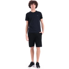 Piero Perla Çelik İnterlok Kumaşlı Premium Garnili Slim Fit Erkek Siyah Şort