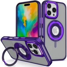 TeknoKapsül Iphone 16 Banza Magsafe Standlı Kapak - Derin Mor