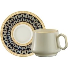 DMR Home Sandro Moreno 1453 Şangay Gemoetrik 12 Parça 6 Kişilik Kahve Fincan Takımı 90 ml