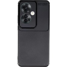 Herşey Trend Herşeytrend Oppo Reno 11F Kılıf Auto Focus Karbon Kapak - Siyah