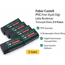 TeknoKapsül No:30 Pvc Free Siyah Silgi 5 Adet Bırakmaz Yumuşak Doku