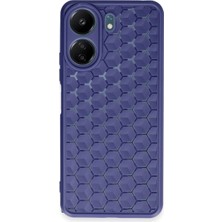 Herşey Trend Herşeytrend Xiaomi Redmi 13C Kılıf Petek Silikon Kapak - Lacivert