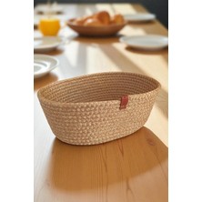 Zeora Home Jüt Görünümlü Kapaksız Saklama Kutusu Ekmek Sepeti Doğal & Şık Dekoratif Organizer
