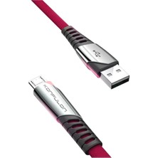 TeknoKapsül Konfulon DC16 Micro USB Kablo 1m 2.4A - Kırmızı