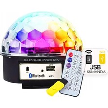 TeknoKapsül Ledx GM-0803B Sihirli LED Dönen Disko Topu Hoparlör Kablosuz Usb/mp3/bluetooth Kumandalı 360 Derece
