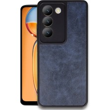 Herşey Trend Herşeytrend Vivo V30 Lite 4g Kılıf Aras Deri Kapak - Lacivert