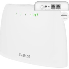 TeknoKapsül Everest EWR-4G03 4g Lte Wi-Fi Router Sım Kart Girişli 300 Mbps 2.4ghz Wan/lan Portlu Kablosuz Yönle
