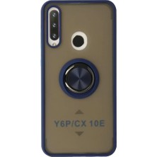 TeknoKapsül Y6P Kılıf Montreal Yüzüklü Silikon Kapak - Lacivert