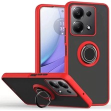 TeknoKapsül Redmi Note 13 5g Kılıf Montreal Yüzüklü Silikon Kapak - Kırmızı