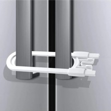 TeknoKapsül 4 Adet Çuk Koruma Kilidi - Slide Dolap Çekmece Kilidi Sürgülü Kilit