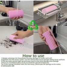 DMR Home 8'li Paket Nemli Temiz Silgi Süngeri, Sünger Temizleme Fırçası, Temizlik, Bulaşık, Panjur, Cam, Süpürgelik, Havalandırma Delikleri, Pencere Rayları ve Musluklar Için Silgi