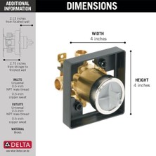 DMR Home R10000-UNBX Multichoice Evrensel Küvet ve Duş Vanası Gövdesi, Küvet Bataryası Kitleri Için, Siyah