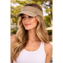 Ekstore Eskitme Vintage %100 Pamuklu Tenisçi Vizör Şapka