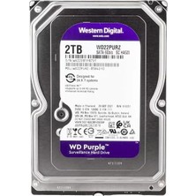 TeknoKapsül Purple WD22PURZ 2 Tb Sata 6gb/s 7-24 Güvenlik Harddisk