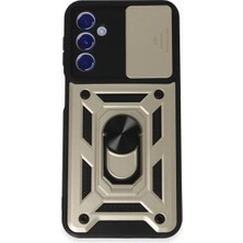 TeknoKapsül Galaxy M34 5g Kılıf Pars Lens Yüzüklü - Gold