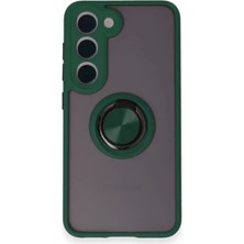 TeknoKapsül Galaxy S24 Fe Kılıf Montreal Yüzüklü Silikon Kapak - Yeşil