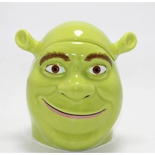 TeknoKapsül 3D Shrek Tasarımı Kapaklı Kupa Bardak ALK4534