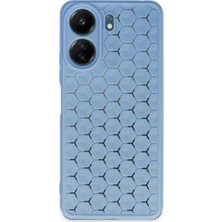 Herşey Trend Herşeytrend Xiaomi Redmi 13C Kılıf Petek Silikon Kapak - Mavi