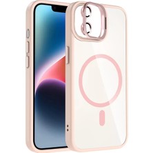 TeknoKapsül Iphone 11 Remim Lensli Magsafe Standlı Kapak - Pembe