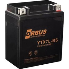 TeknoKapsül 12 V 7 Amper Elektrikli Karbon Bisiklet Aküsü YTX7L-BS