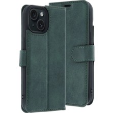 TeknoKapsül Iphone 15 S Kapaklı Kılıf - Yeşil