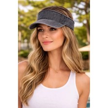Ekstore Eskitme Vintage %100 Pamuklu Tenisçi Vizör Şapka