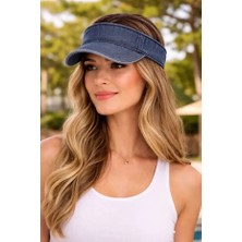Ekstore Eskitme Vintage %100 Pamuklu Tenisçi Vizör Şapka