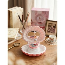 Ayder Online Satış İstiridye Tasarımlı Aynalı Balerinli Müzik Kutusu