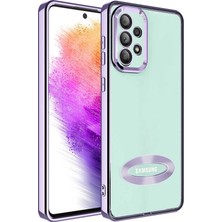 The Gencoo Galaxy A53 5g Kılıf Kamera Korumalı Logo Gösteren Tgco Omega Kapak-Lila