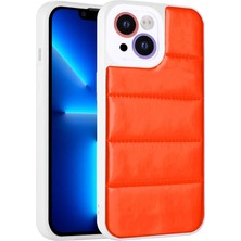 The Gencoo iPhone 13 Kılıf Kamera Korumalı Airbagli Renkli Tgco Seksek Kapak-Turuncu