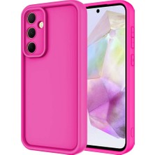 The Gencoo Galaxy A35 Kılıf Kamera Korumalı Tgco Ananas Kapak-Pembe Koyu