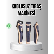 TeknoKapsül Unisex Şarjlı Saç Sakal Tıraş Makinesi – Ayarlanabilir Tarak Başlıkları, Sessiz Mot