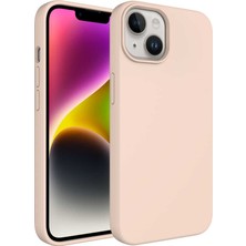 The Gencoo iPhone 14 Plus Uyumlu Sıvı Teknolojili Silinebilir Sert Tgco Kivi Kapak-Pembe Açık