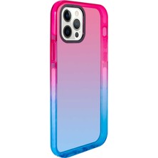 The Gencoo iPhone 13 Pro Max Kılıf Tgco Renkli Punto Kapak-Pembe-Mavi